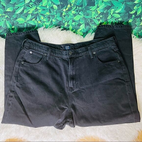 GAP black mom jeans casual trendy plus size 18 /34P. - Picture 2 of 15